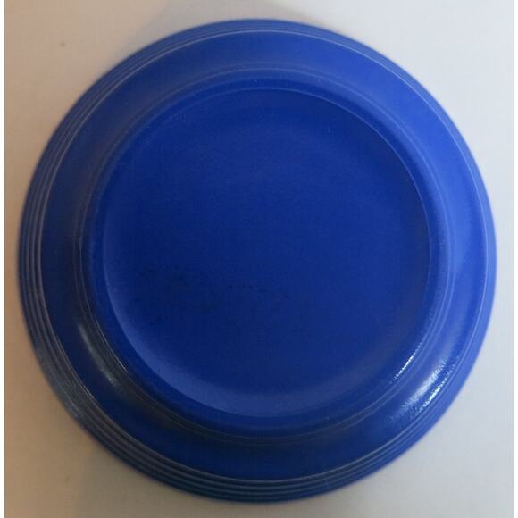Vintage Hazel Atlas Moderntone Cereal Bowl Blue White Interior 5 Inch Unmarked - Picture 4 of 6